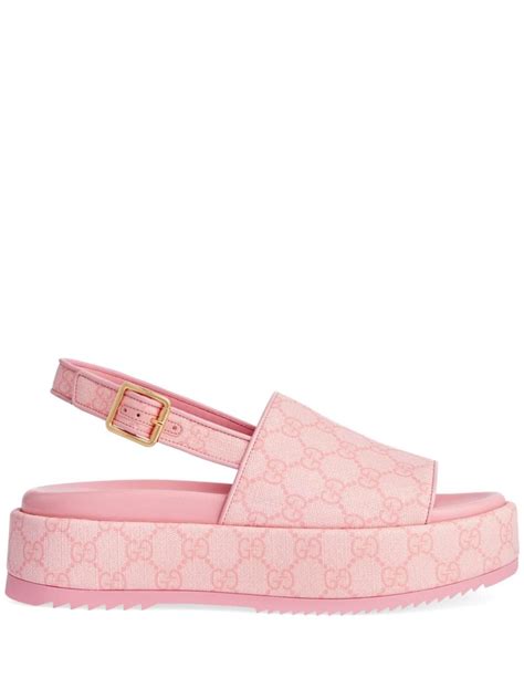 pink platform gucci slides